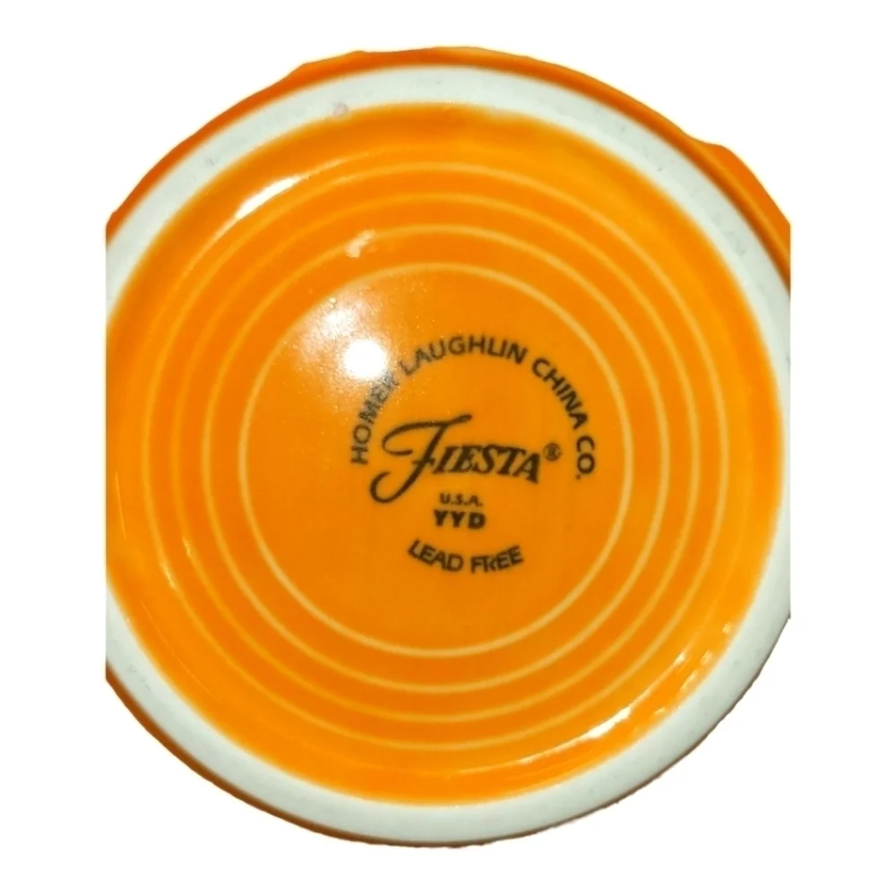Fiesta Tangerine Mug Tea Cup & Saucer Set Homer Laughlin #2